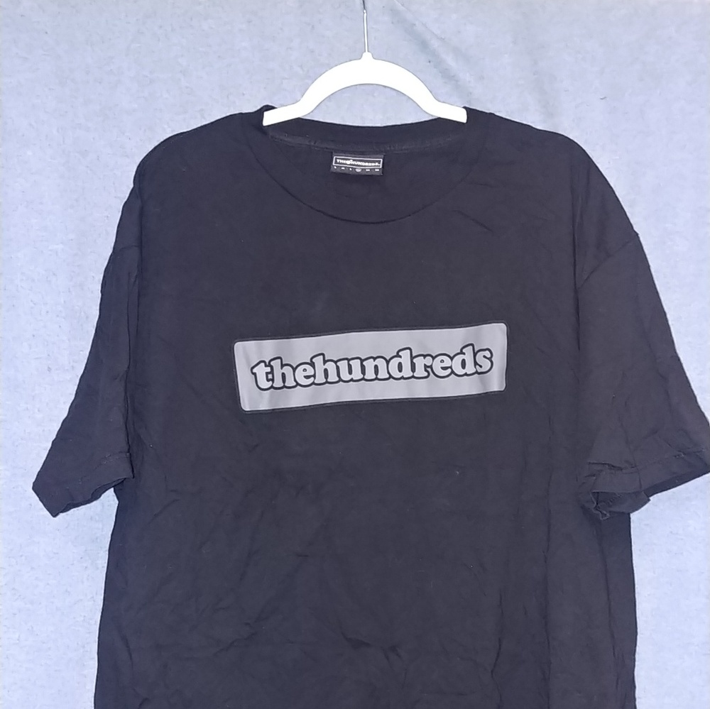 The Hundreds Stripe Logo Brand Black Shirt